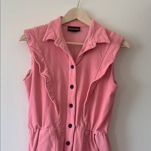 NOOWORKS “Julia” pink corduroy jumpsuit